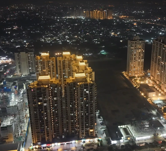 noida drone skyline view